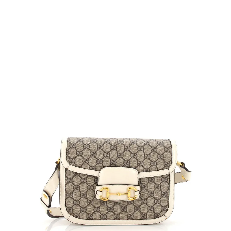 Office Professionals Horsebit 1955 Shoulder Bag GG Coated Canvas Small