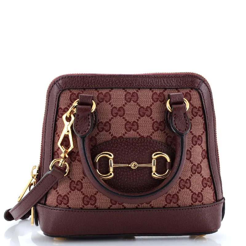 Luxury Bags With Premium Materials And Craftsmanship Horsebit 1955 Top Handle Bag GG Canvas Mini Luxury Bags With Premium Materials And Craftsmanship Horsebit 1955 Top Handle Bag GG Canvas Mini
