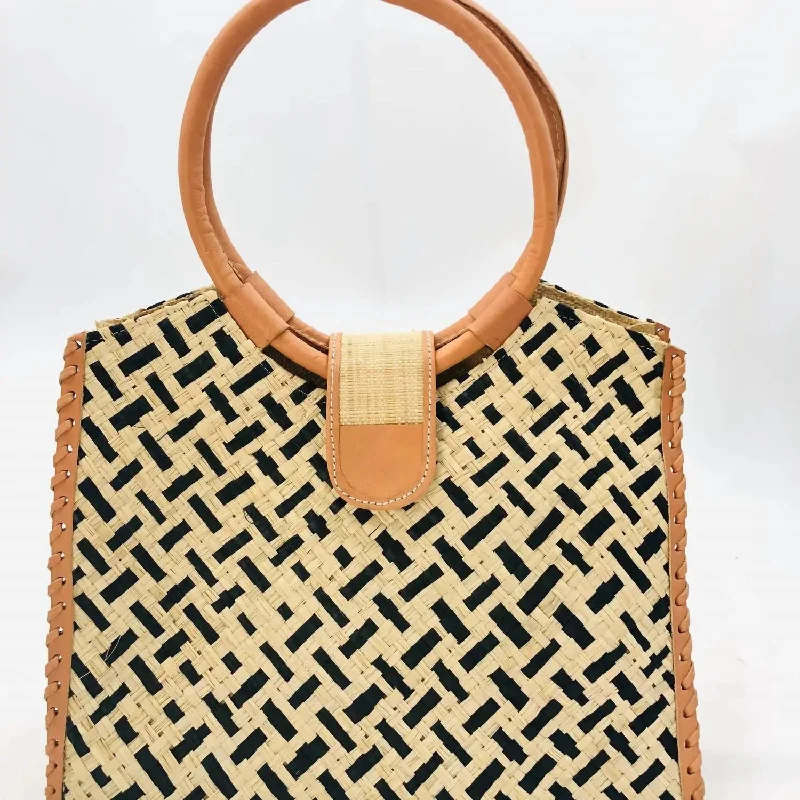Luxury Bags Ibiza Straw Handbag In Natural/black