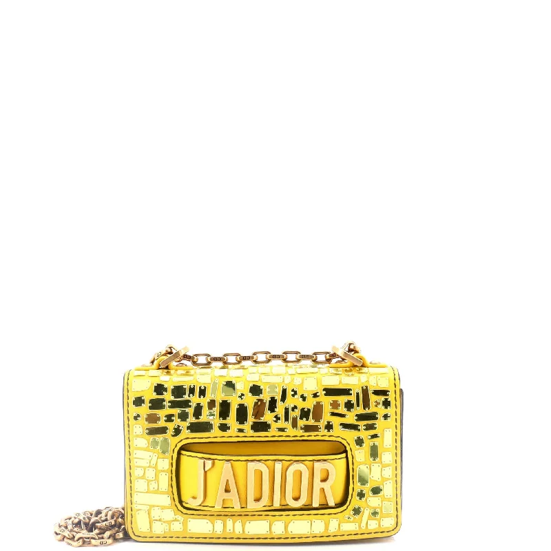 Luxury Bags For Working Professionals J'Adior Flap Bag Leather and Mirror Mosaic Mini Luxury Bags For Working Professionals J'Adior Flap Bag Leather and Mirror Mosaic Mini