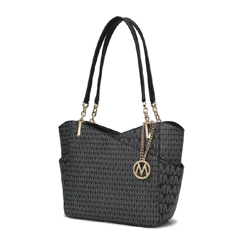 Bags For Personalized Gifts Jules M Logo Printed Vegan Leather Women’s Tote Bag