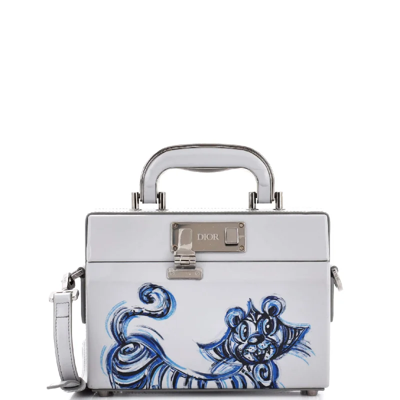 Durable And Cheap Bags Kenny Scharf Year of the Tiger Top Handle Clasp Lock Bag Printed Leather Durable And Cheap Bags Kenny Scharf Year of the Tiger Top Handle Clasp Lock Bag Printed Leather