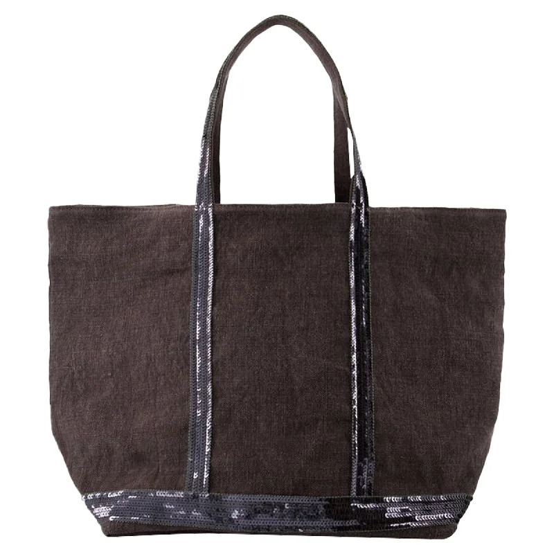 Tote Bag For Office Use L Shopper Bag - Vanessa Bruno - Linen - Black