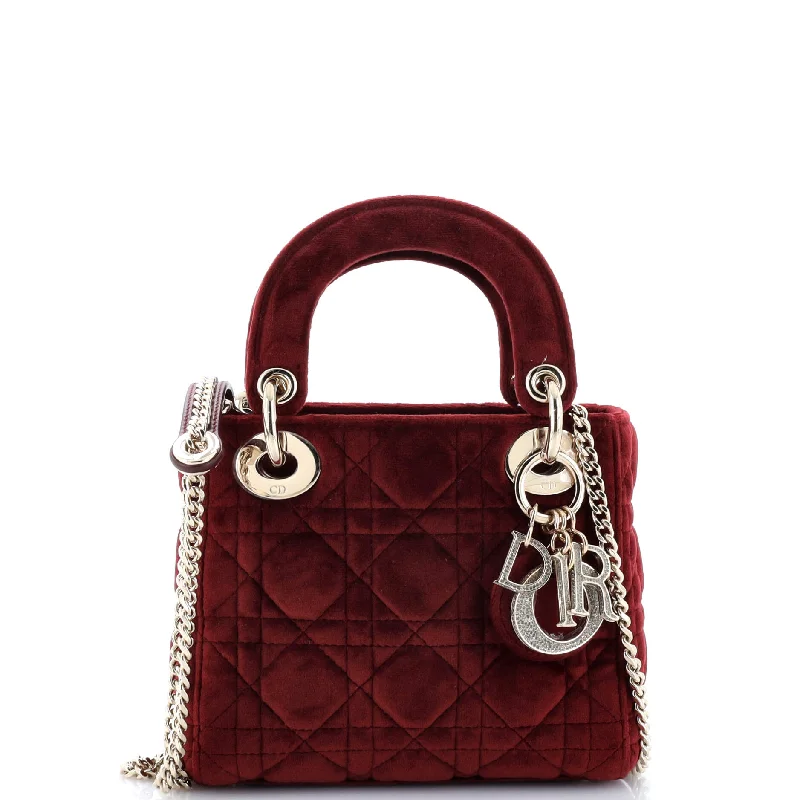 Stylish And Affordable Bags For Every Occasion Lady Dior Chain Bag Cannage Quilt Velvet with Crystal Charms Mini Stylish And Affordable Bags For Every Occasion Lady Dior Chain Bag Cannage Quilt Velvet with Crystal Charms Mini