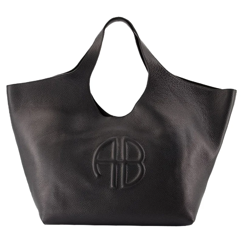 Wholesale Bags For Resellers Lili Shopper Bag - ANINE BING - Leather - Black