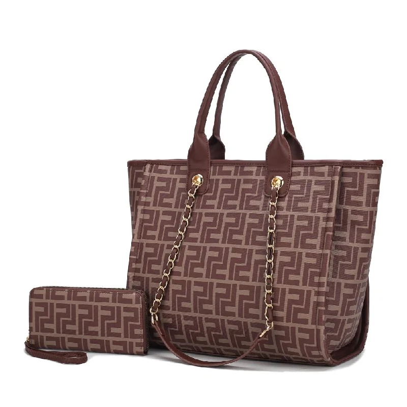 Affordable Bags Marlene Vegan Leather Women’s Tote Bag  with Wallet- 2 pieces