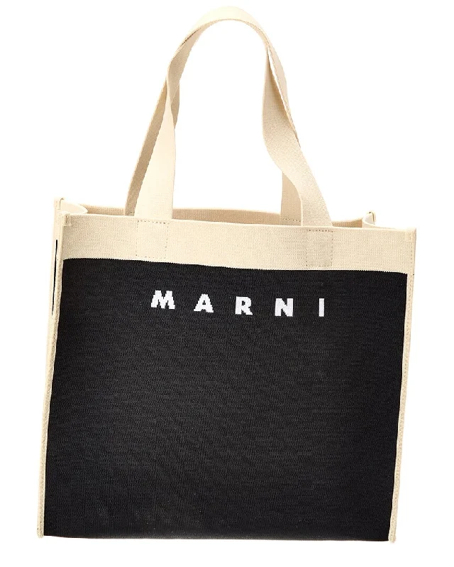 Inspired Bags For High-End Fashion Marni Logo Jacquard Medium Canvas Tote