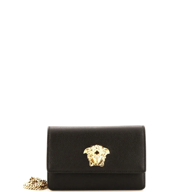 Clearance-Priced Bags Medusa Chain Clutch Leather Small