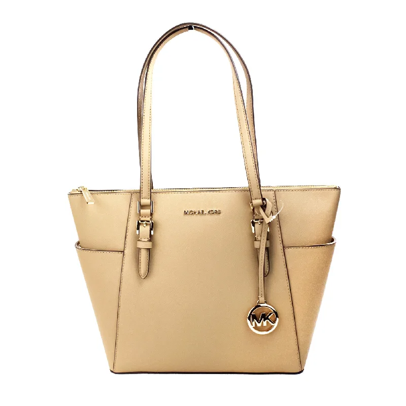 Trendy Bags For Sales Michael Kors Charlotte Camel Large Leather Top Zip Tote Bag Women's Purse Trendy Bags For Sales Michael Kors Charlotte Camel Large Leather Top Zip Tote Bag Women's Purse