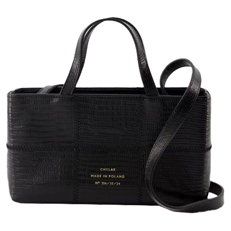Minimalist Bags For Clean And Modern Aesthetics Mini shopping bag - Chylak - Leather - Black Minimalist Bags For Clean And Modern Aesthetics Mini shopping bag - Chylak - Leather - Black