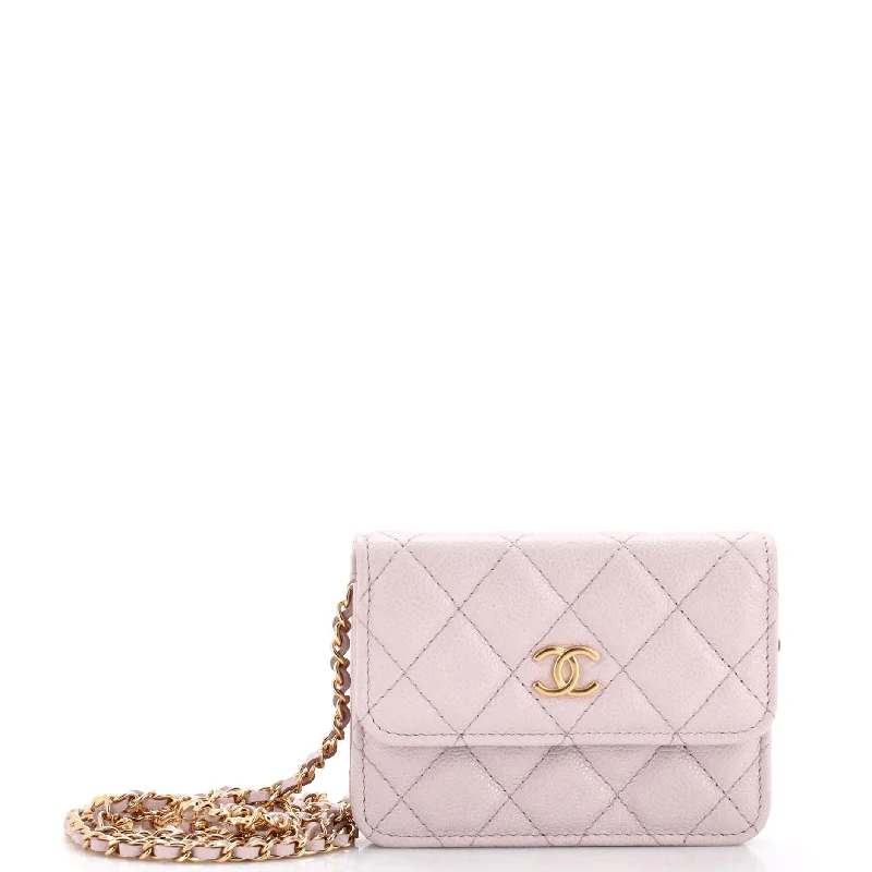 Bags For Minimalist And Functional Design Miss Coco Strap Flap Clutch with Chain Quilted Caviar Mini Bags For Minimalist And Functional Design Miss Coco Strap Flap Clutch with Chain Quilted Caviar Mini