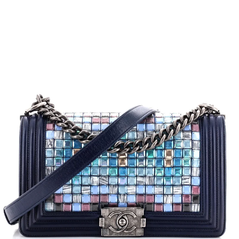 Versatile Bags That Suit Any Outfit Or Event Mosaic Boy Flap Bag Embellished Lambskin Old Medium Versatile Bags That Suit Any Outfit Or Event Mosaic Boy Flap Bag Embellished Lambskin Old Medium