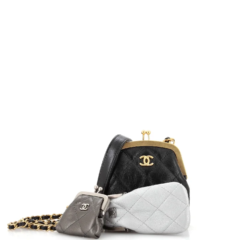Spacious And Discounted Bags Multi Clutch with Chain Quilted Leather