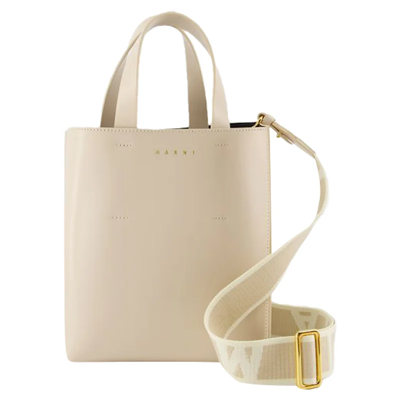Vintage Bags For Retro And Classic Fashion Lovers Museo Mini Shopping Bag - Marni - Leather - Beige Vintage Bags For Retro And Classic Fashion Lovers Museo Mini Shopping Bag - Marni - Leather - Beige