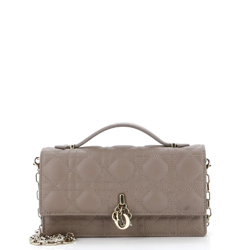 Affordable Handbags My Dior Top Handle Flap Bag Cannage Quilt Lambskin Small