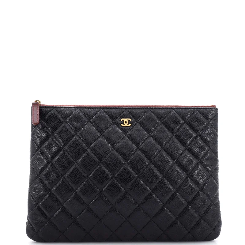 Holiday Gift Bags For Christmas O Case Clutch Quilted Caviar Medium