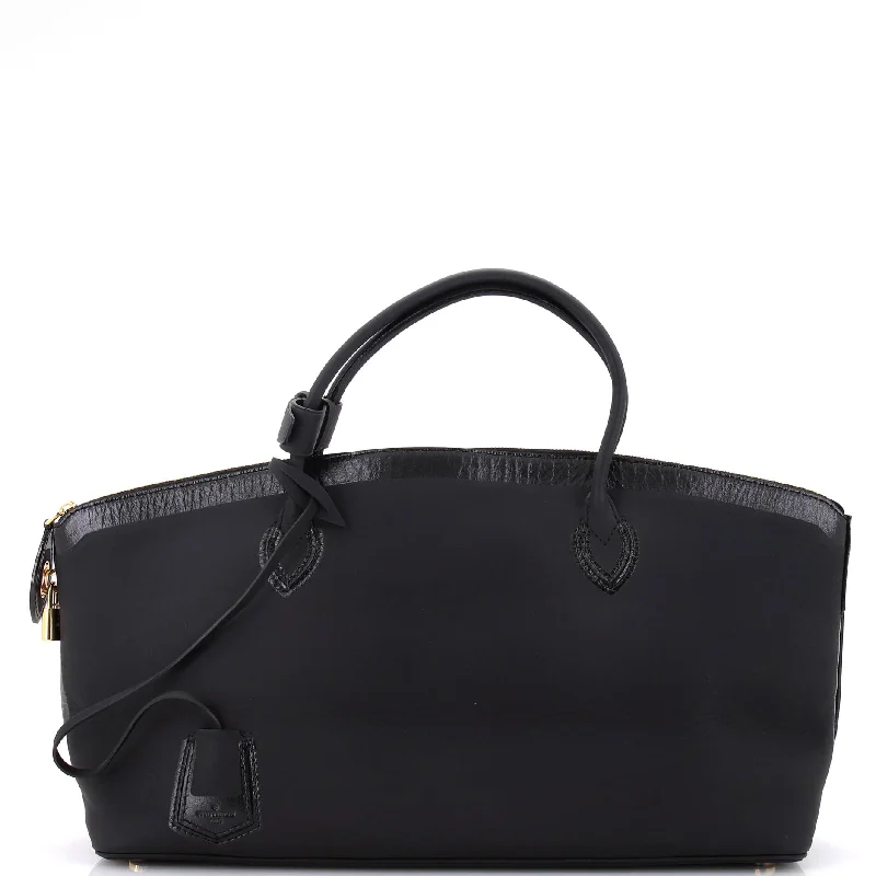 Vintage-Inspired Obsession Lockit Handbag Rubberized Calfskin East West