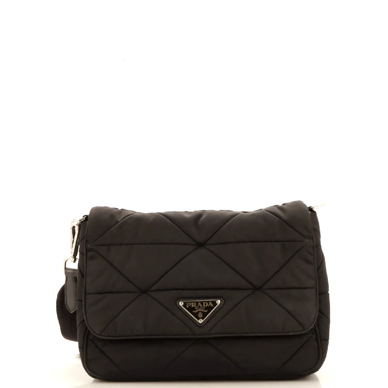 Affordable Bags For Budget Shoppers Padded Flap Shoulder Bag Quilted Tessuto