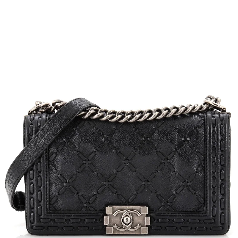 Seasonal Clearance Bags For Summer Paris-Dallas Boy Flap Bag Whipstitch Caviar Old Medium