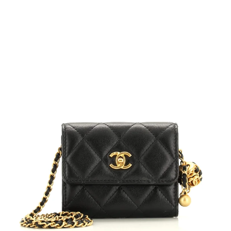 Odor-Resistant And Budget Bags Pearl Crush Flap Clutch with Chain Quilted Lambskin Mini Odor-Resistant And Budget Bags Pearl Crush Flap Clutch with Chain Quilted Lambskin Mini