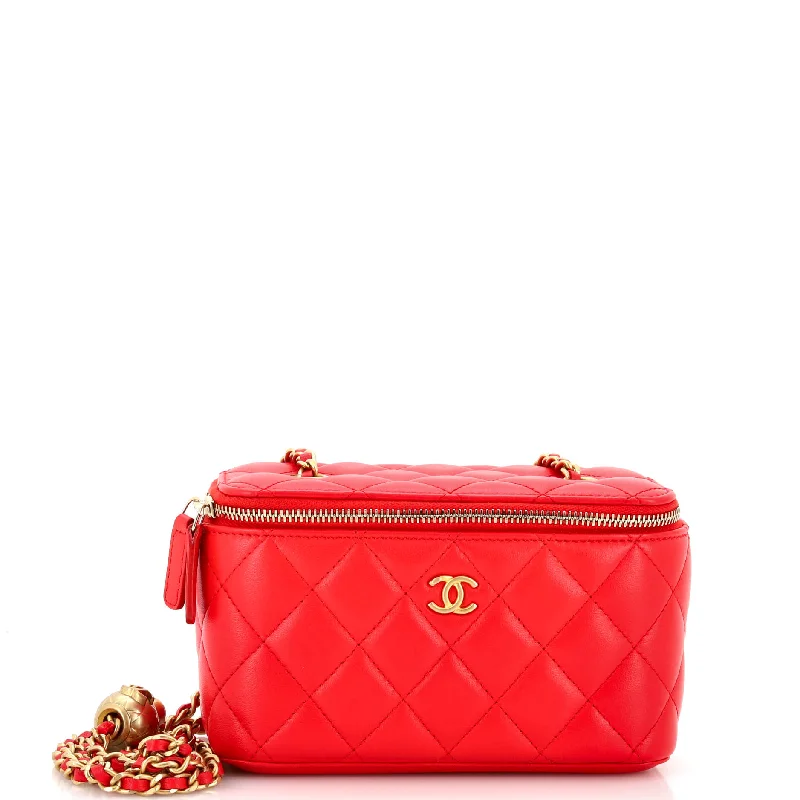 Stylish And Affordable Bags For Every Occasion Pearl Crush Vanity Case with Chain Quilted Lambskin Small Stylish And Affordable Bags For Every Occasion Pearl Crush Vanity Case with Chain Quilted Lambskin Small