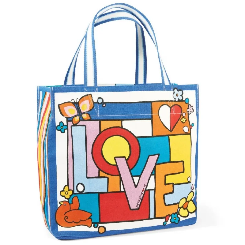 Lightweight Bags For Senior Travelers Power Of Love Tote Bag In Multi