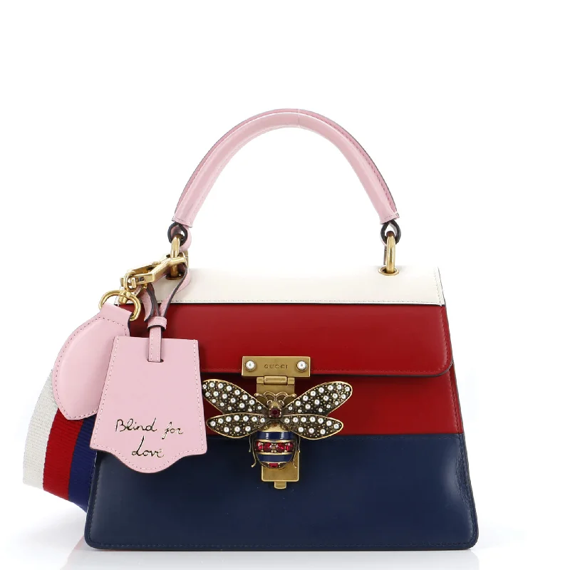 Luxury Bags On Sale Queen Margaret Top Handle Bag Colorblock Leather Small