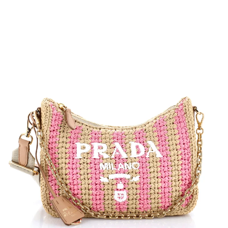Functional Bags For Busy Moms And Dads Re-Edition 2005 Shoulder Bag Raffia Small