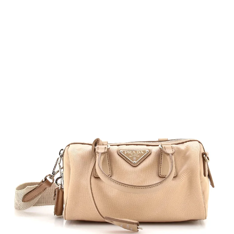 Lightweight Bags For Senior Travelers Re-Edition 2005 Top Handle Boston Bag Tessuto with Saffiano Leather Mini Lightweight Bags For Senior Travelers Re-Edition 2005 Top Handle Boston Bag Tessuto with Saffiano Leather Mini