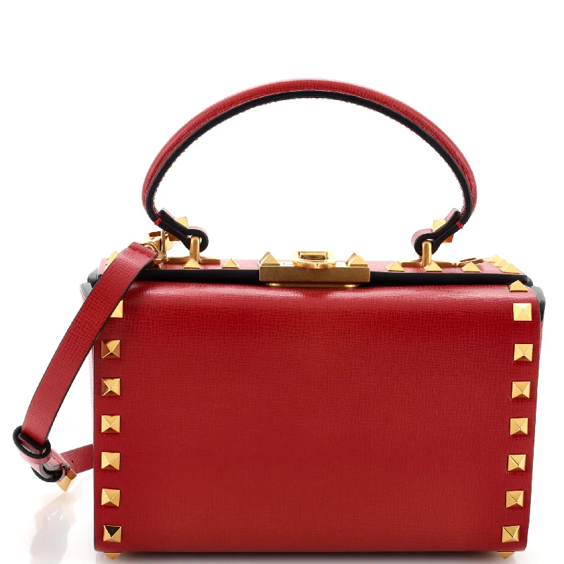Trendy Bags For Teenage Girls Rockstud Alcove Top Handle Box Bag Leather