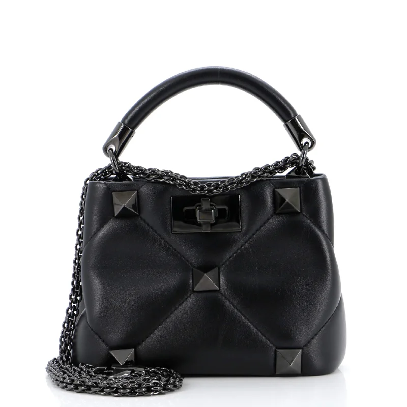 Discounted Designer Bags For Clearance Events Roman Stud Top Handle Bag Quilted Leather Mini Discounted Designer Bags For Clearance Events Roman Stud Top Handle Bag Quilted Leather Mini