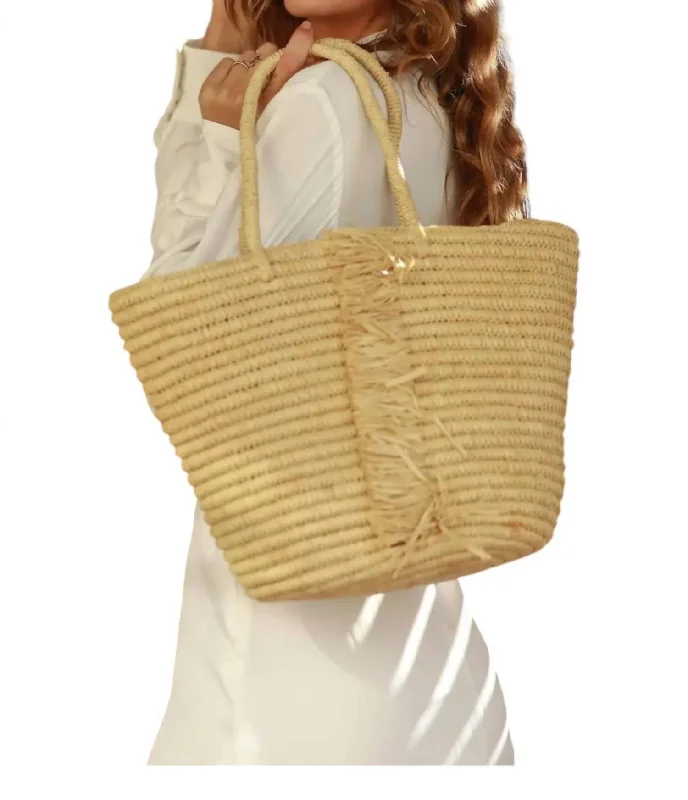 Limited Edition Bags For Collectors Roxanne Crochet Straw Basket Bag In Natural