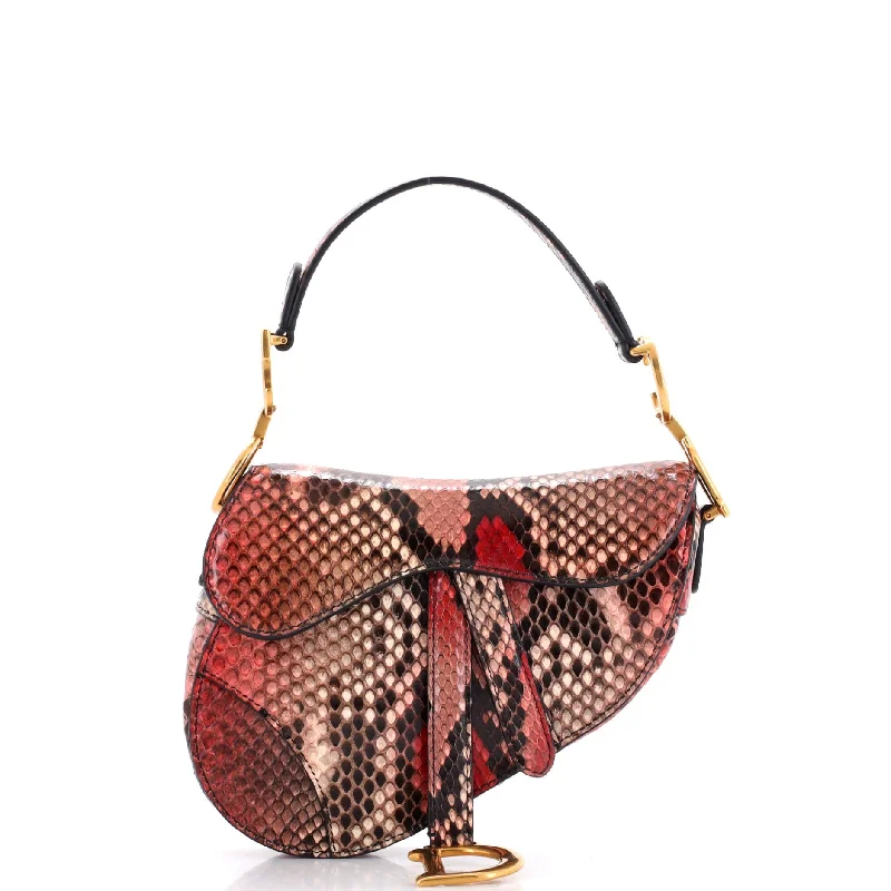 Durable And Cheap Bags Saddle Handbag Python Mini