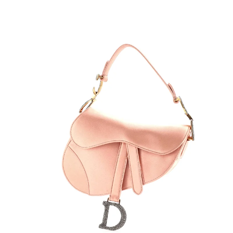Inspired Bags For Affordable Luxury Saddle Handbag Satin with Crystals Mini