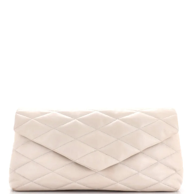Chic Bags For Office Professionals And Urban Dwellers Sade Puffer Envelope Clutch Quilted Leather Large Chic Bags For Office Professionals And Urban Dwellers Sade Puffer Envelope Clutch Quilted Leather Large