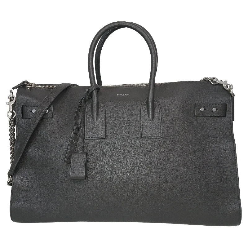 Scratch-Resistant And Luxury Sale Bags Saint Lauren Sac De Jour 48H Duffle Bag in Black Calfskin Leather Scratch-Resistant And Luxury Sale Bags Saint Lauren Sac De Jour 48H Duffle Bag in Black Calfskin Leather