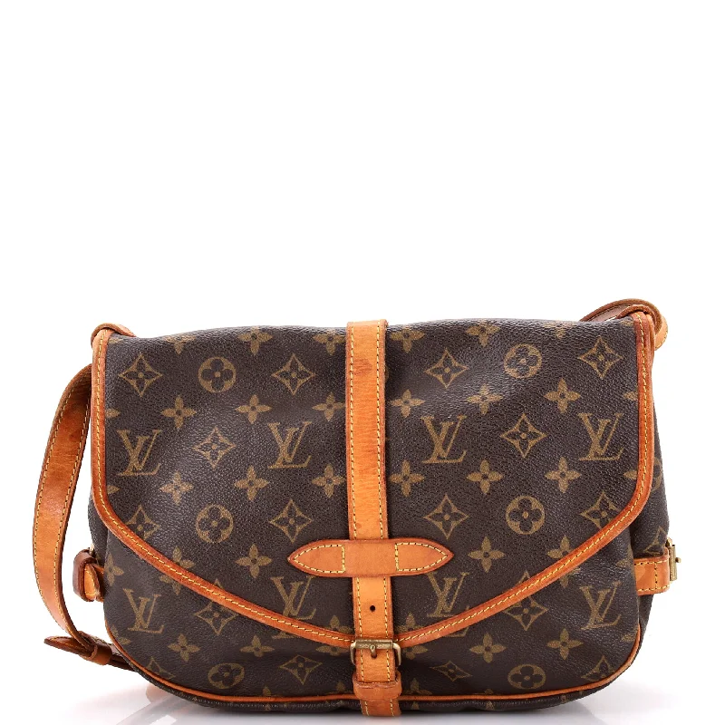 Lightweight Bags For Senior Travelers Saumur Handbag Monogram Canvas 30