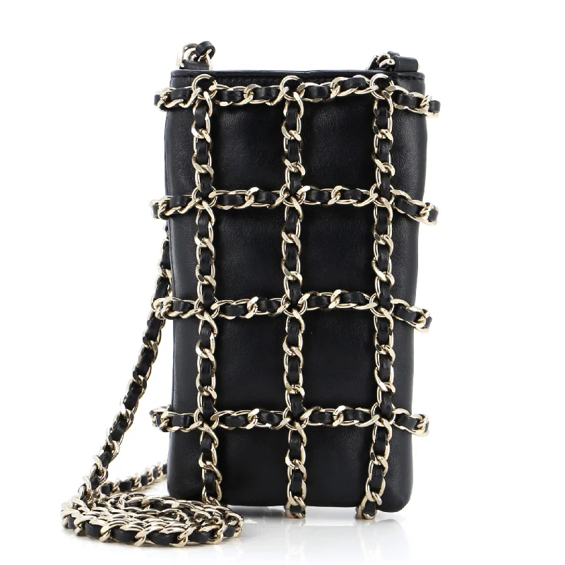 Flash Sale On Premium Bags Tech Me Out Clutch With Chain Lambskin