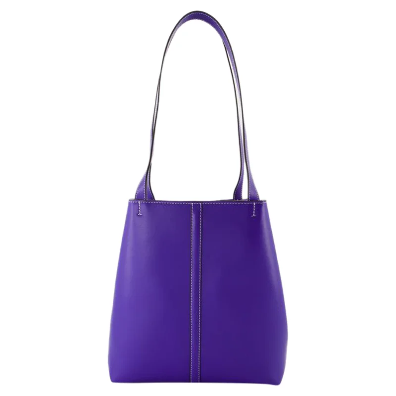 Chic And Clearance-Priced Tote Bags Tote Pm Shopper Bag - Vanessa Bruno - Leather - Blue