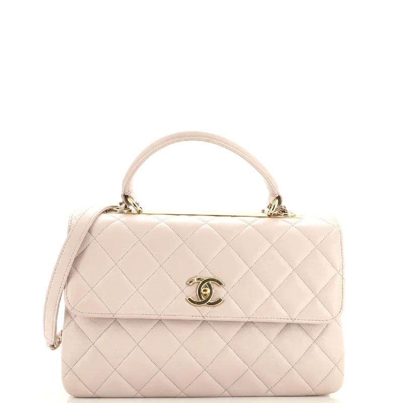 Everyday Bags For Work, School, Or Errands Trendy CC Top Handle Bag Quilted Lambskin Medium Everyday Bags For Work, School, Or Errands Trendy CC Top Handle Bag Quilted Lambskin Medium
