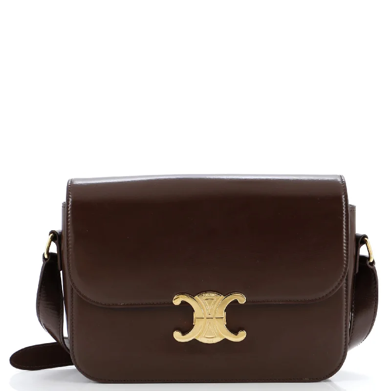 Edgy Bags For Bold And Daring Fashionistas Triomphe Shoulder Bag Smooth Calfskin Large Edgy Bags For Bold And Daring Fashionistas Triomphe Shoulder Bag Smooth Calfskin Large