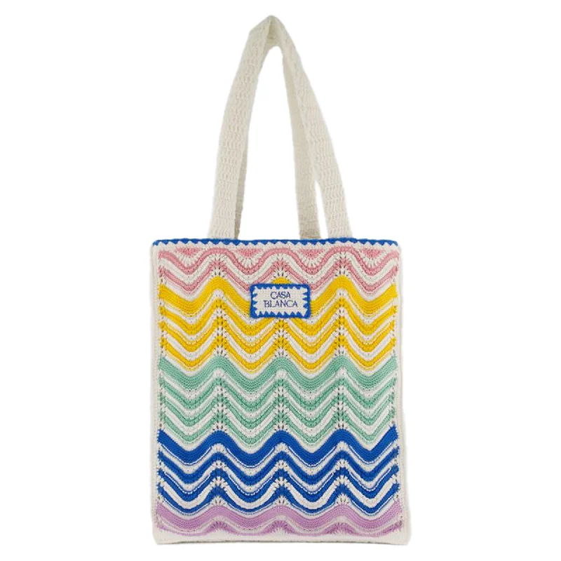 Evening Events Wave Crochet Shopper Bag - Casablanca - Cotton - Multicolor