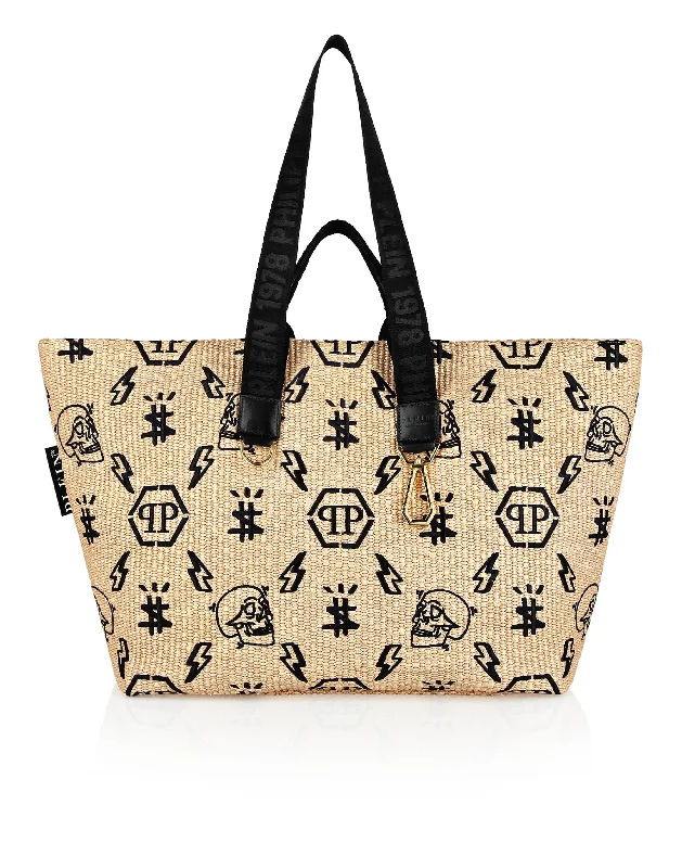 Eco-Friendly And Discounted Bags Wicker Tote Bag Monogram