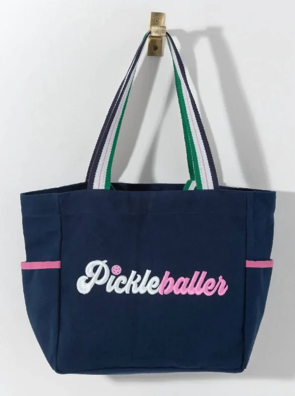 Black Friday Deals On Stylish Handbags Women's Pickleballer Tote Bag In Navy