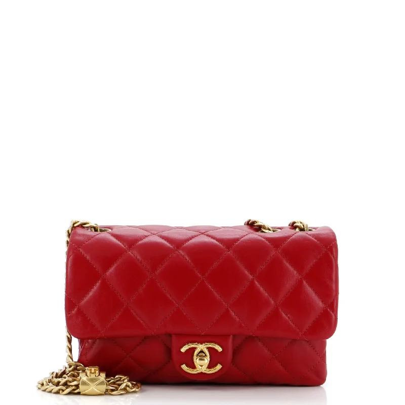 Party Bags For New Year's Eve And Special Occasions All Slide Long Flap Bag Quilted Lambskin Small Party Bags For New Year's Eve And Special Occasions All Slide Long Flap Bag Quilted Lambskin Small