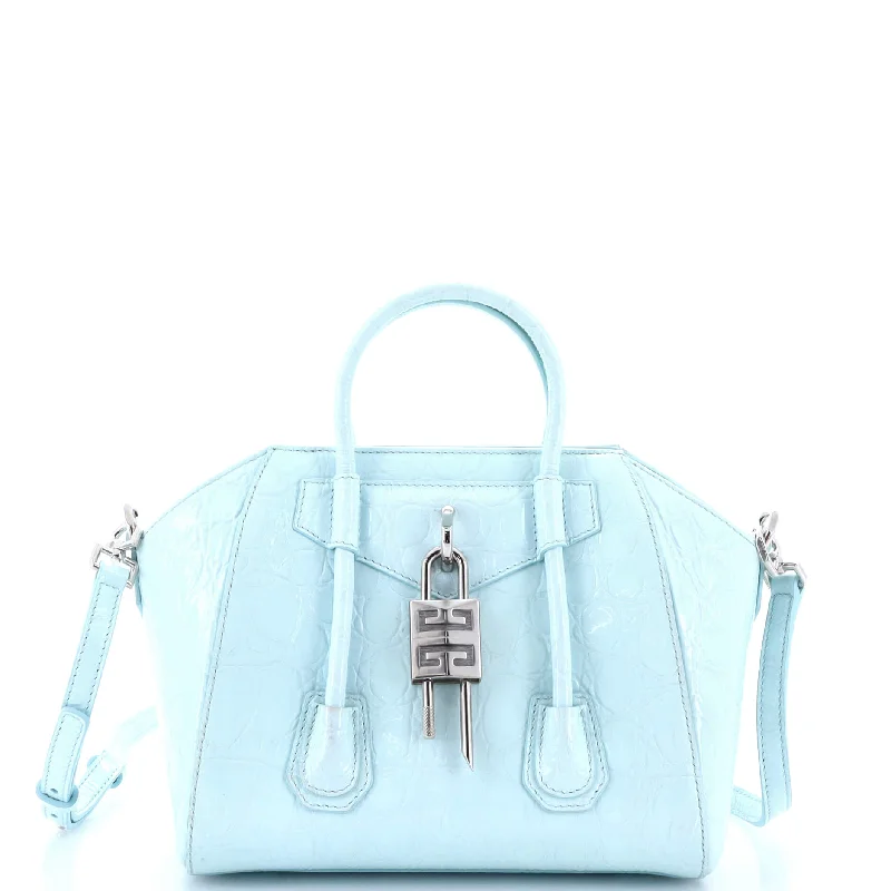 Sporty Bags For Active And Athletic Lifestyles Antigona Lock Bag Crocodile Embossed Patent Mini Sporty Bags For Active And Athletic Lifestyles Antigona Lock Bag Crocodile Embossed Patent Mini