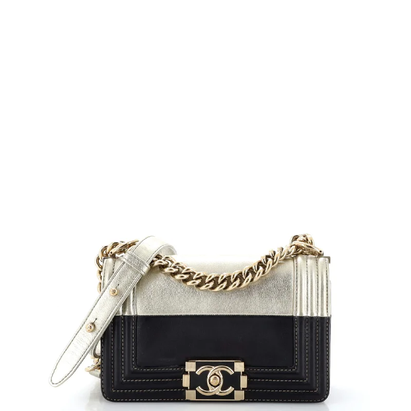 Discounted Designer Bags On Sale Bicolor Boy Flap Bag Calfskin Small