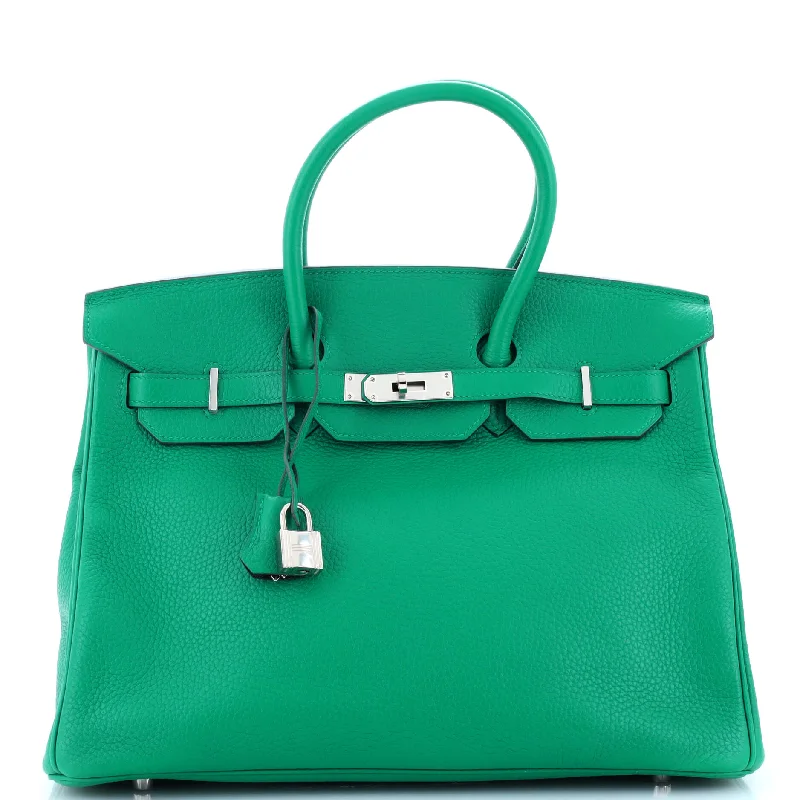 Bag Deals Birkin Handbag Verso Clemence with Palladium Hardware 35