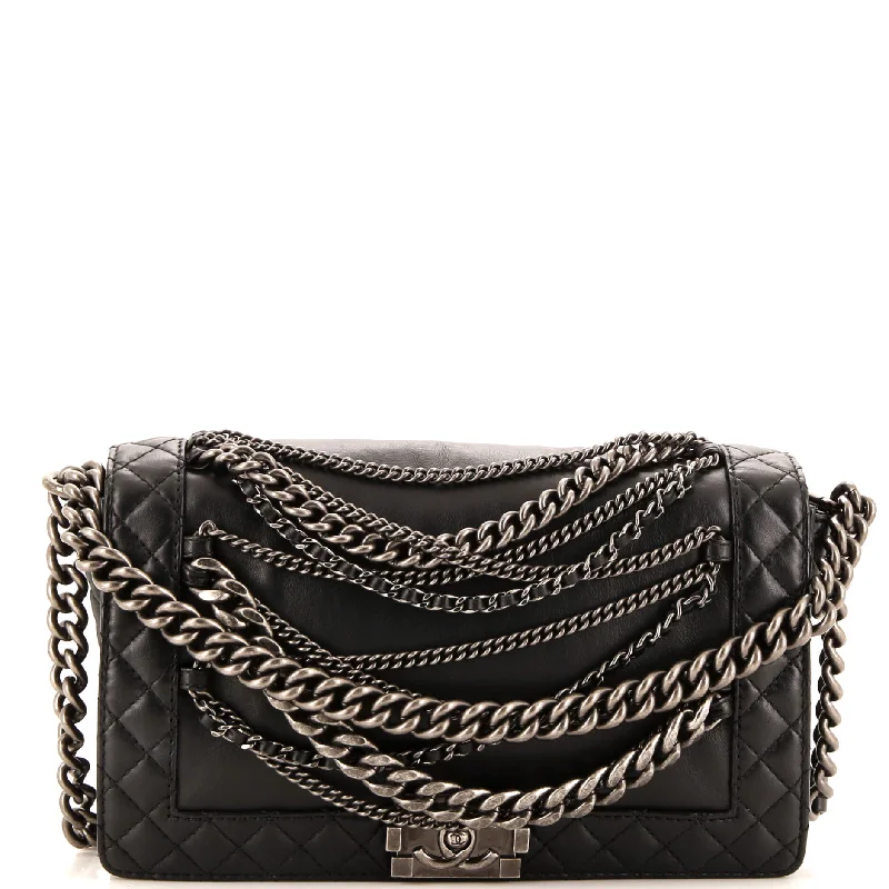 Functional Bags For Busy Moms And Dads Boy Flap Bag Enchained Lambskin New Medium