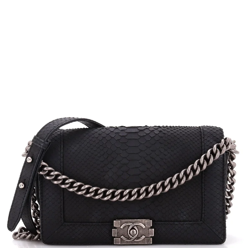 Bags With Limited-Time Deals Boy Flap Bag Matte Gentle Python Old Medium